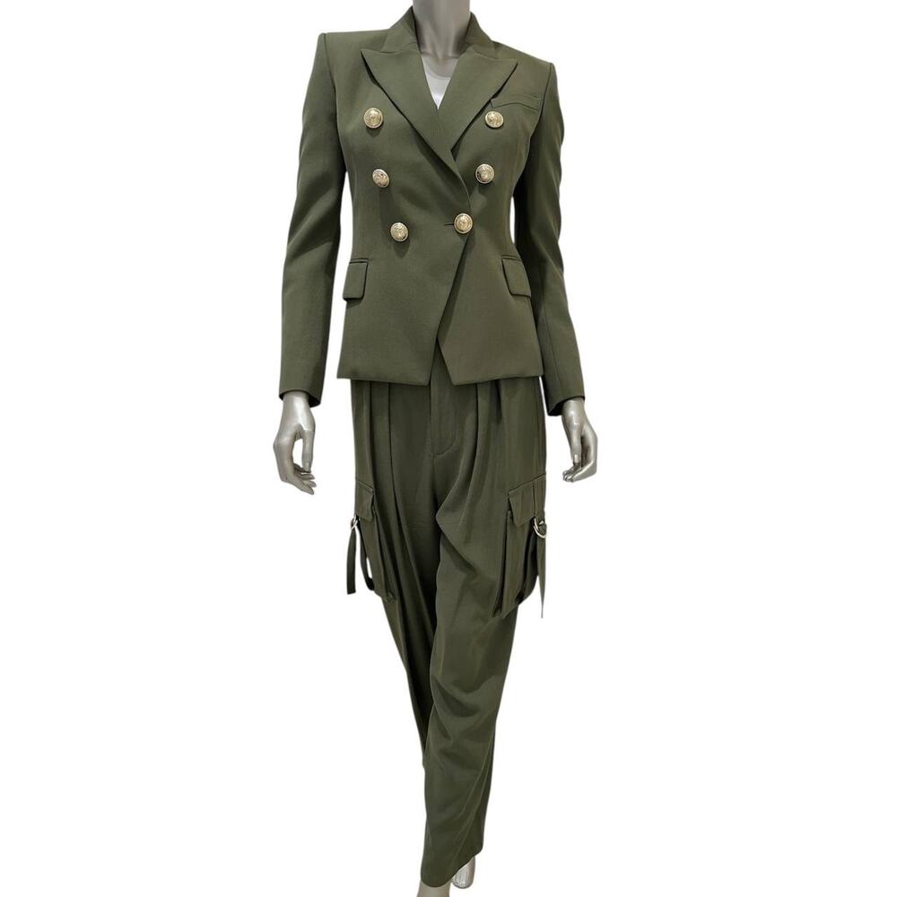 Balmain Green Twill Suit - EU 36 (S)